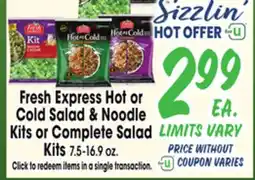 Jewel-Osco Fresh Express Hot or Cold Salad & Noodle kits or Complete Salad Kits offer