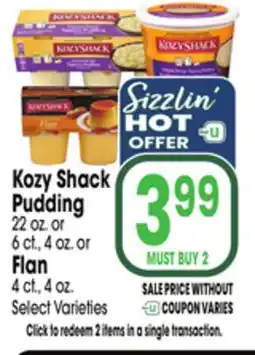 Jewel-Osco Kozy Shack Pudding 22 oz. or 6 ct., 4 oz. or Flan 4 ct., 4 oz offer