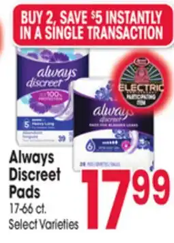 Jewel-Osco Always Discreet Pads offer