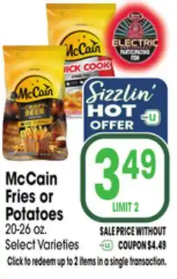 Jewel-Osco McCain Fries or Potatoes offer