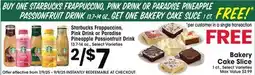 Jewel-Osco Starbucks Frappuccino, pink drink or paradise pineapple passionfruit drink offer