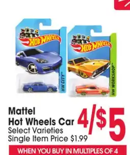 Jewel-Osco Mattel Hot Wheels Car offer