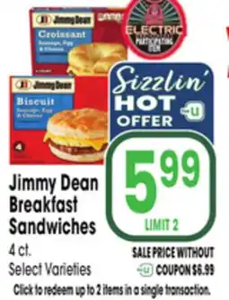 Jewel-Osco Jimmy Dean Breakfast Sandwiches offer