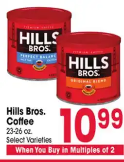 Jewel-Osco Hills Bros. Coffee offer