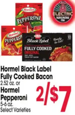 Jewel-Osco Hormel Black Label Fully Cooked Bacon 2.52 oz. or Hormel Pepperoni 5-6 oz offer