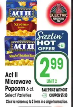 Jewel-Osco Act II Microwave Popcorn offer