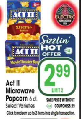 Jewel-Osco Act II Microwave Popcorn offer