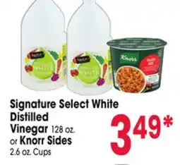 Jewel-Osco Signature Select White Distilled Vinegar 128 oz. or Knorr Sides 2.6 oz. Cups offer