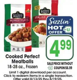 Jewel-Osco Cooked Perfect Meatballs offer