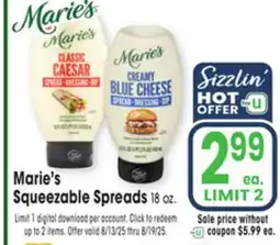 Jewel-Osco Marie's Squeezable Spreads offer