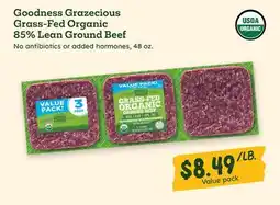 Sprouts Farmers Market Goodness Grazecious Grass-Fed Organic 85% Lean Ground Beef offer