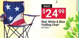 Ace Hardware Red, White & Blue Folding Chair offer