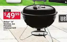 Ace Hardware Weber 14 Smokey Joe Portable Charcoal Grill offer