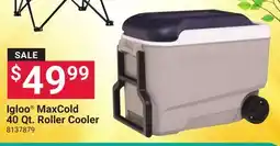 Ace Hardware Igloo MaxCold 40 Qt. Roller Cooler offer