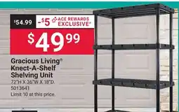 Ace Hardware Gracious Living Knect-A-Shelf Shelving Unit offer