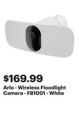 Best Buy Arlo - Wireless Floodlight Camera - FB1001 - White offer