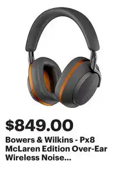 Best Buy Bowers & Wilkins - Px8 McLaren Edition Over-Ear Wireless Noise Cancelling Headphones - Gray offer