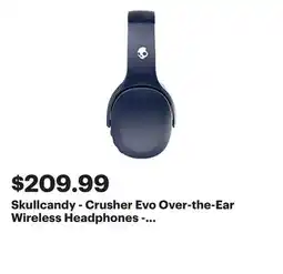 Best Buy Skullcandy - Crusher Evo Over-the-Ear Wireless Headphones - Midnight Blue offer