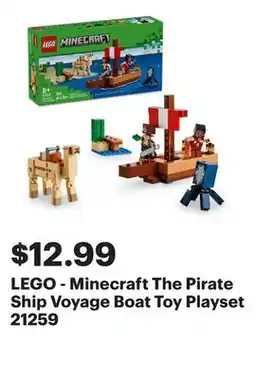 Best Buy LEGO - Minecraft The Pirate Ship Voyage Boat Toy Playset 21259 offer