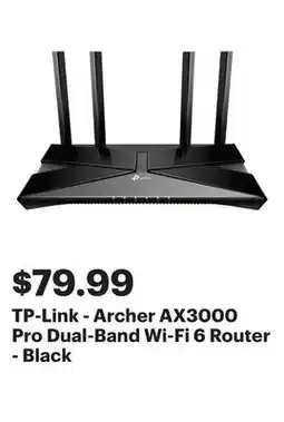 Best Buy TP-Link - Archer AX3000 Pro Dual-Band Wi-Fi 6 Router - Black offer