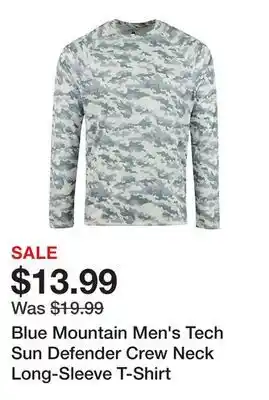 Tractor Supply Company Blue Mountain Men's Tech Sun Defender Crew Neck Long-Sleeve T-Shirt offer