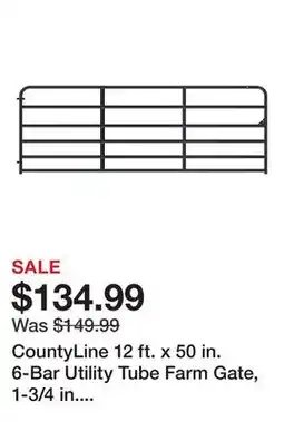 Tractor Supply Company CountyLine 12 ft. x 50 in. 6-Bar Utility Tube Farm Gate, 1-3/4 in. Tube, Blue offer