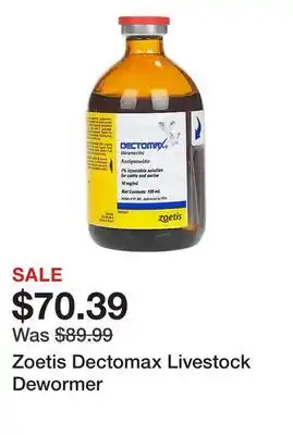 Tractor Supply Company Zoetis Dectomax Livestock Dewormer offer