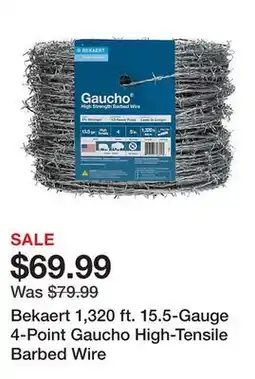 Tractor Supply Company Bekaert 1,320 ft. 15.5-Gauge 4-Point Gaucho High-Tensile Barbed Wire offer