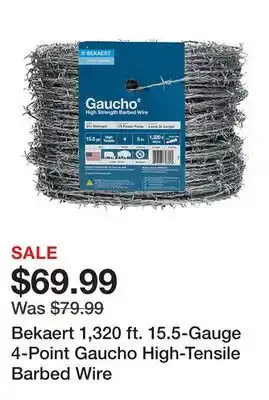 Tractor Supply Company Bekaert 1,320 ft. 15.5-Gauge 4-Point Gaucho High-Tensile Barbed Wire offer