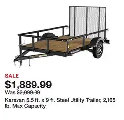 Tractor Supply Company Karavan 5.5 ft. x 9 ft. Steel Utility Trailer, 2,165 lb. Max Capacity offer
