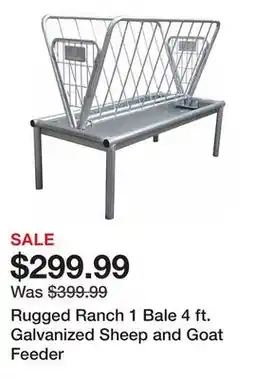 Tractor Supply Company Rugged Ranch 1 Bale 4 ft. Galvanized Sheep and Goat Feeder offer
