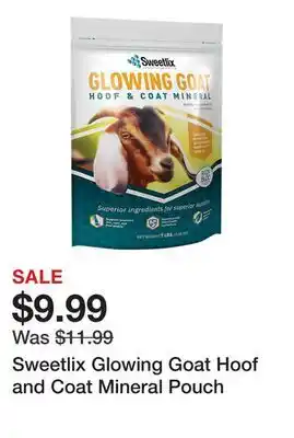 Tractor Supply Company Sweetlix Glowing Goat Hoof and Coat Mineral Pouch offer