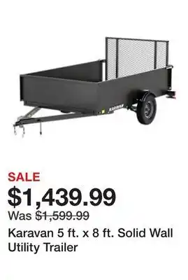 Tractor Supply Company Karavan 5 ft. x 8 ft. Solid Wall Utility Trailer offer
