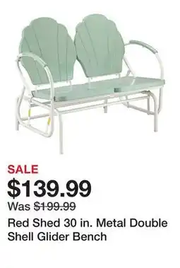Tractor Supply Company Red Shed 30 in. Metal Double Shell Glider Bench offer