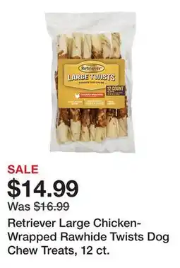 Tractor Supply Company Retriever Large Chicken-Wrapped Rawhide Twists Dog Chew Treats, 12 ct offer