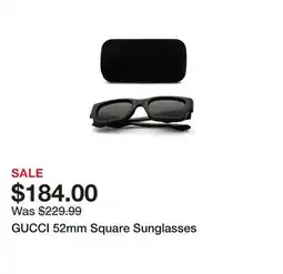 Marshalls GUCCI 52mm Square Sunglasses offer