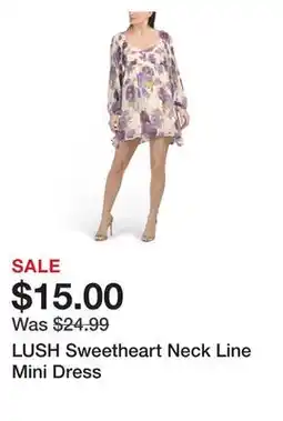 Marshalls LUSH Sweetheart Neck Line Mini Dress offer
