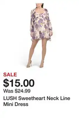 Marshalls LUSH Sweetheart Neck Line Mini Dress offer
