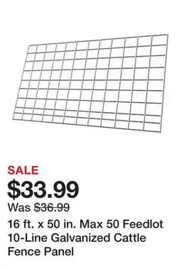 Tractor Supply Company 16 ft. x 50 in. Max 50 Feedlot 10-Line Galvanized Cattle Fence Panel offer
