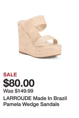 Marshalls LARROUDE Made In Brazil Pamela Wedge Sandals offer