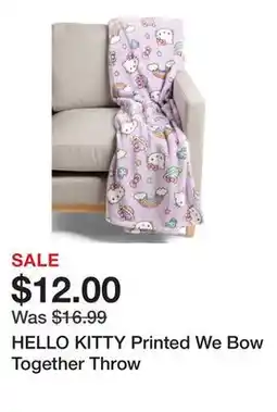 Marshalls HELLO KITTY Printed We Bow Together Throw offer