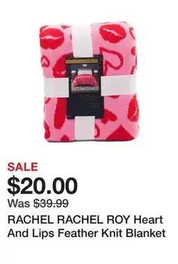 Marshalls RACHEL RACHEL ROY Heart And Lips Feather Knit Blanket offer