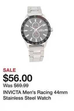 Marshalls INVICTA Men's Racing 44mm Stainless Steel Watch offer