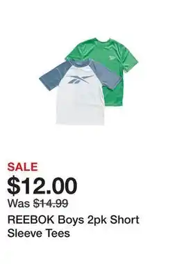 Marshalls REEBOK Boys 2pk Short Sleeve Tees offer