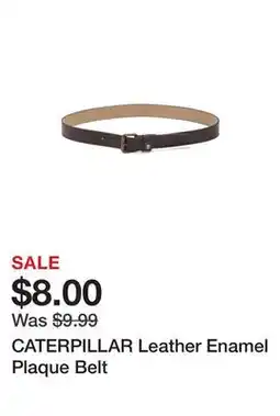 Marshalls CATERPILLAR Leather Enamel Plaque Belt offer