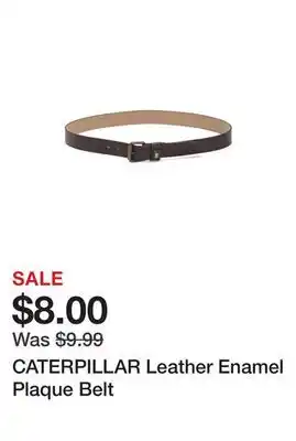 Marshalls CATERPILLAR Leather Enamel Plaque Belt offer