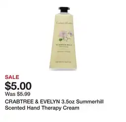 Marshalls CRABTREE & EVELYN 3.5oz Summerhill Scented Hand Therapy Cream offer