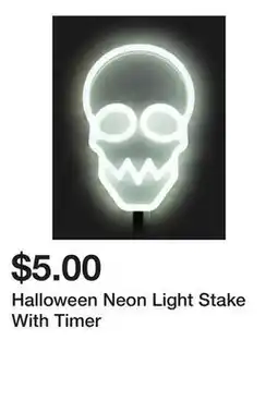 Five Below Halloween Neon Light Stake With Timer offer