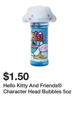 Five Below Hello Kitty And Friends Character Head Bubbles 5oz offer