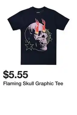 Five Below Flaming Skull Graphic Tee offer